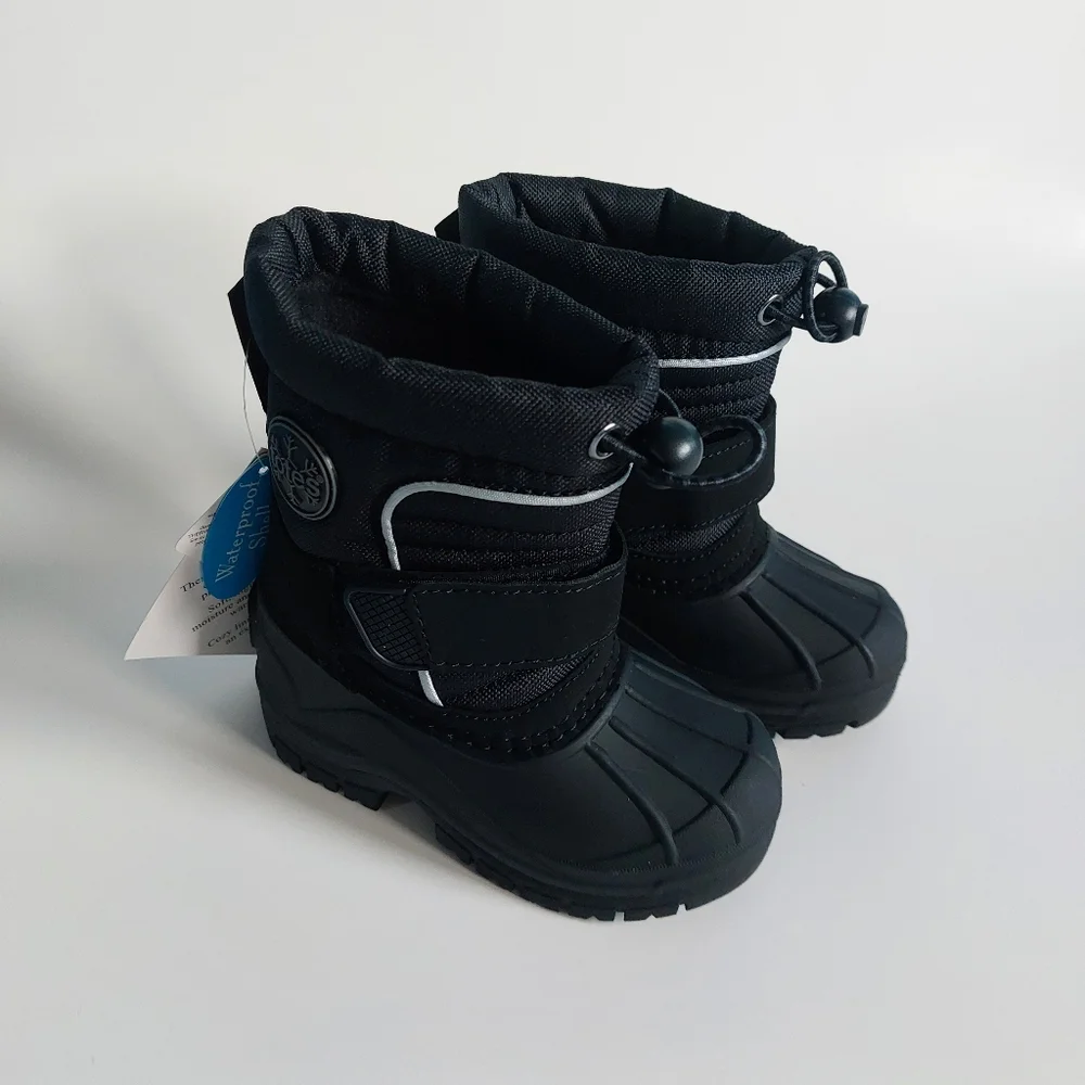 Totes Taelor toddlers Boys‎ waterprof winter boots black size 5